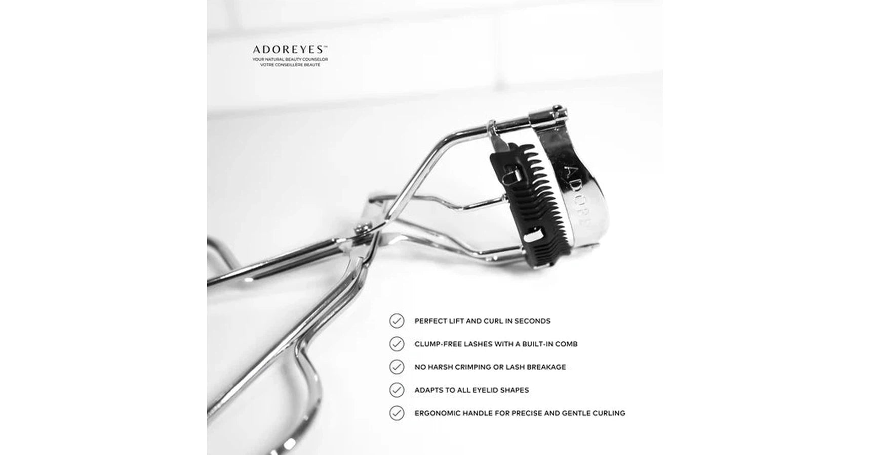 ADOREYES Lift Up Lash Curler with built-in comb