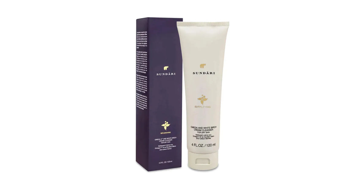 Sundari Omega 3 And White Birch Cream Cleanser For Dry Skin (4floz/120ml)