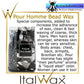 Italwax Hot Film Hard Wax Granules Black Silver Pour Homme (1kg)