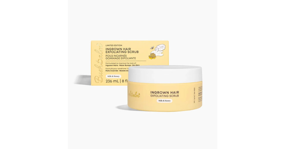 Bushbalm Milk and Honey Exfoliating Scrub Ingrown Hair (8oz/236ml)