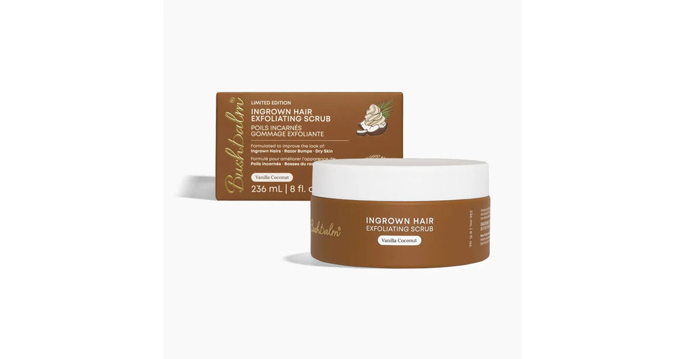 Bushbalm Vanilla Coconut Exfoliating Scrub Ingrown Hair (8oz/236ml)