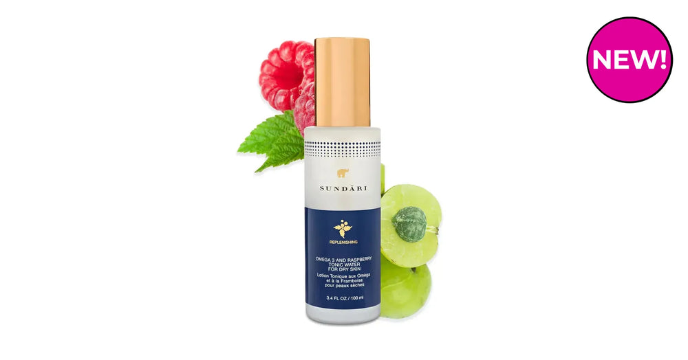 Sundari Omega 3 And Raspberry Tonic Water For Dry Skin (3.4floz/100ml)