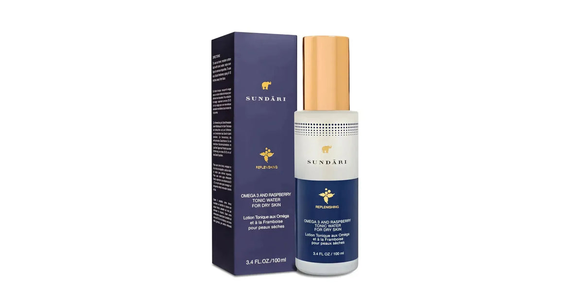 Sundari Omega 3 And Raspberry Tonic Water For Dry Skin (3.4floz/100ml)