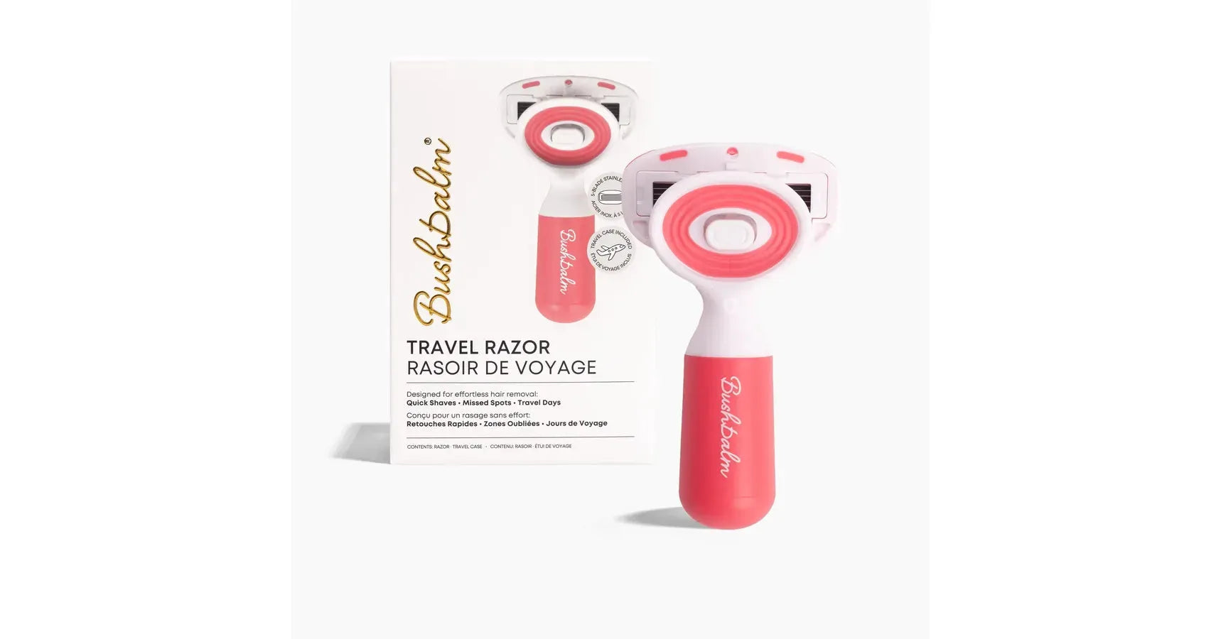 Bushbalm Travel Razor (pink)