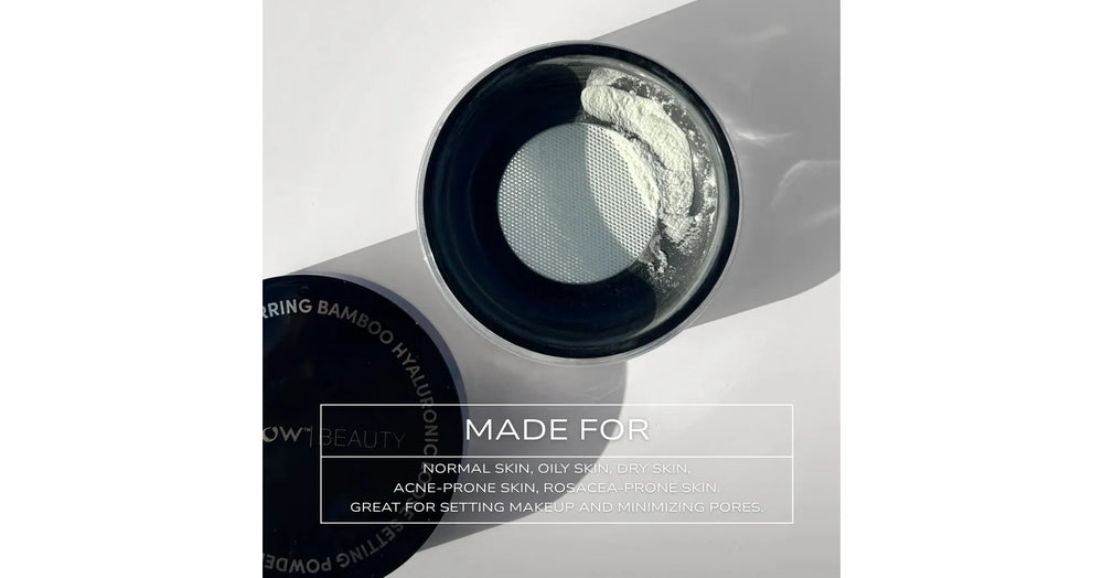 Fitglow Bamboo Hyaluronic Loose Setting Powder (9g) - Green
