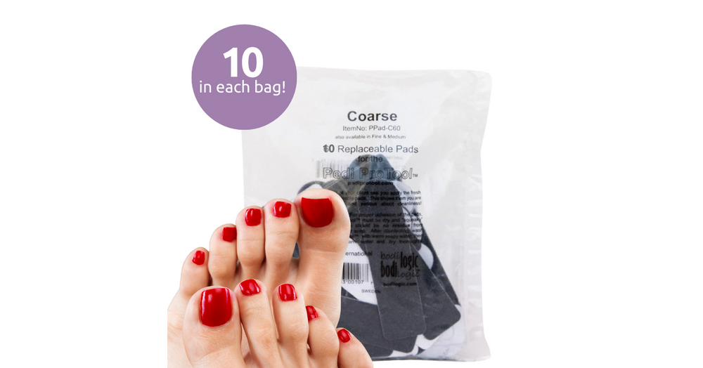 PediPro Pedicure Replacement Pads - Coarse (80grit) - 10/bag
