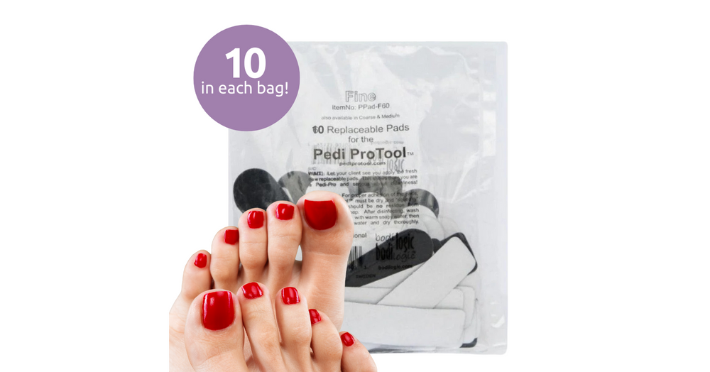 PediPro Pedicure Replacement Pads - Fine (180grit) - 10/bag