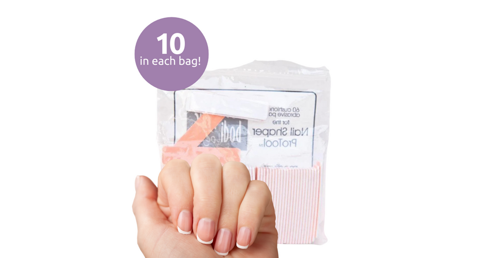 PediPro Nail Shaper Replacement Pads - Medium/Pink (220 grit) - 10/bag