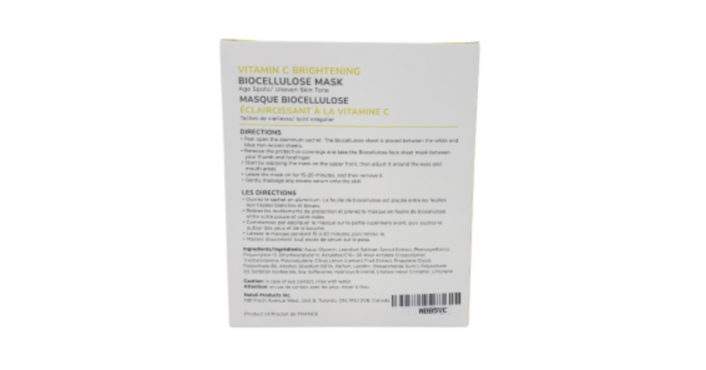 Nataderm Vitamin C Brightening Biocellulose Mask (5pcs/pack)