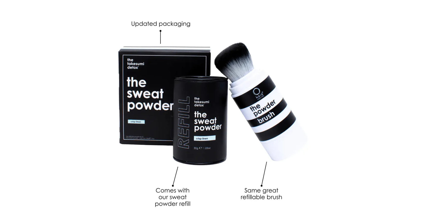 Kaia The Sweat Powder BRUSH + REFILL SET - sakura blossom (1.06 oz/30g)